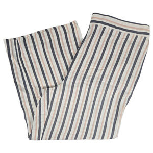 Loft Women XXL Pink Grey Gold Metallic Striped Dress Pants Work Wear Office EUC